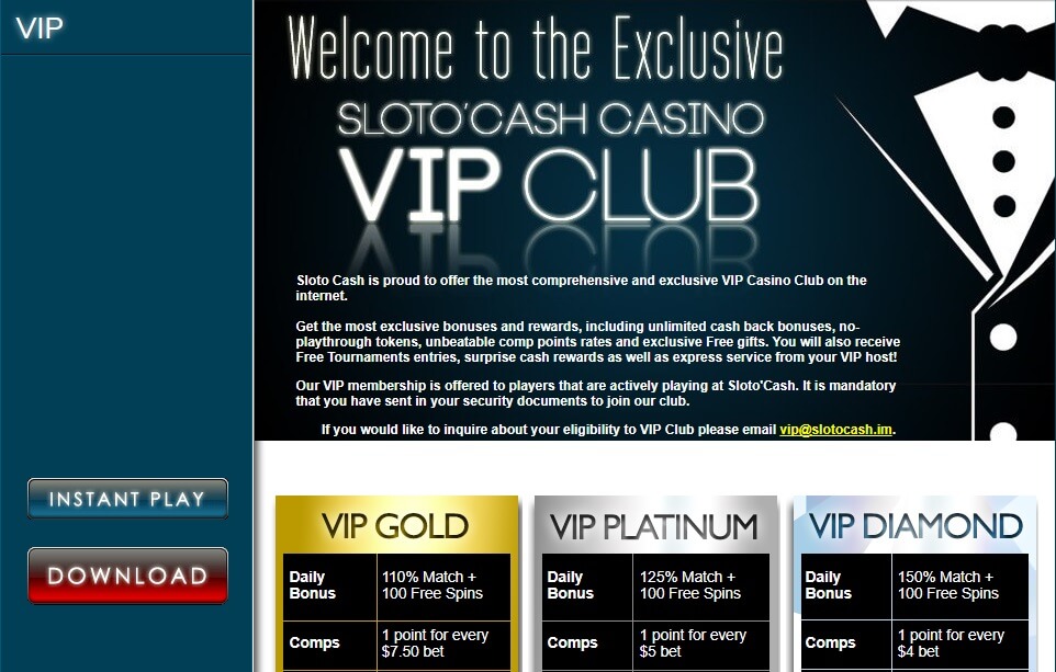 Welcome to the Sloto Cash VIP Club